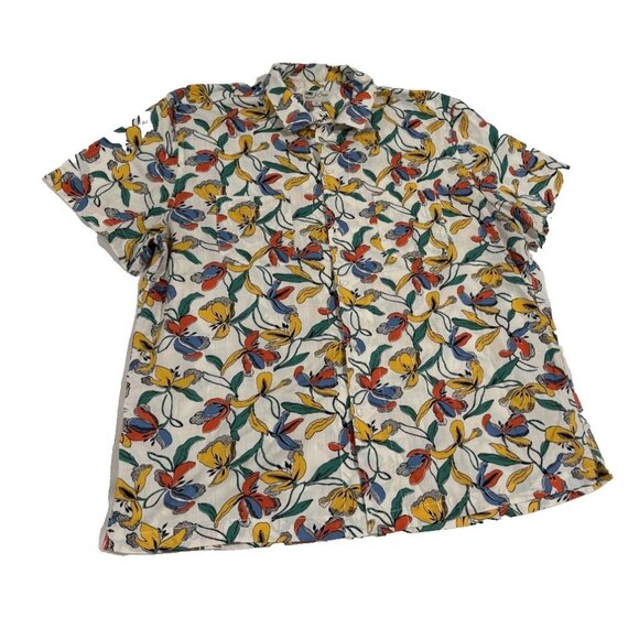 J.CREW Other - J. Crew Sportswear Floral Shirt Men's XL Short Sleeve Button Down Retro Top